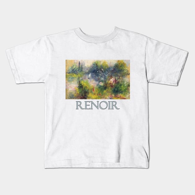 Paysage Bords de Seine (1879) by Pierre-Auguste Renoir Kids T-Shirt by Naves